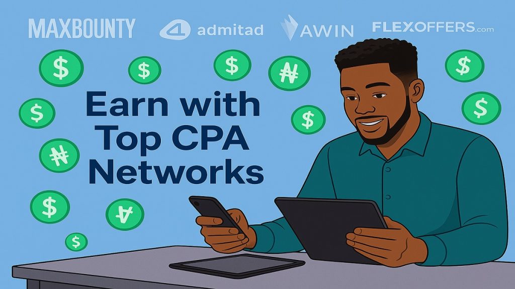 Nigerian affiliate marketer earning with top CPA networks on mobile devices